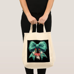 Grinch Grit. Nurse. Grinch Holiday Bow Tote Bag