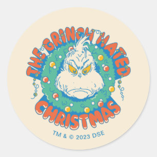Grinch Hated Christmas Classic Round Sticker