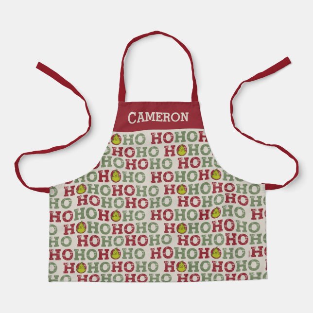 Grinch | Ho Ho Ho Pattern 2 Apron (Front)
