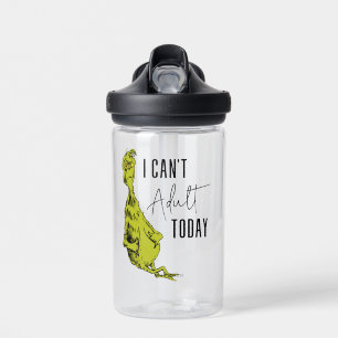 Grinch   I Can't Adult Today Water Bottle