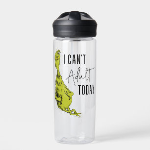 Grinch I Can't Adult Today Water Bottle