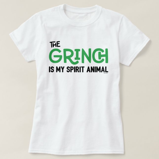 Grinch is my Spirit Animal T-Shirt Quote (Design Front)