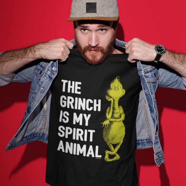Grinch is my Spirit Animal T-Shirt Quote Tri-Blend Shirt (Creator Uploaded)