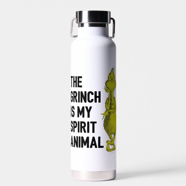 Grinch is my Spirit Animal Water Bottle (Front)