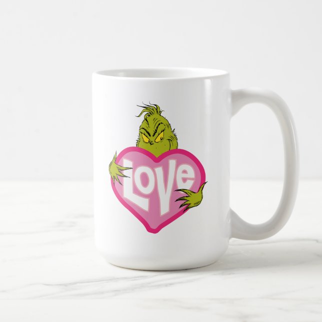Grinch | Love Pink Heart Coffee Mug (Right)