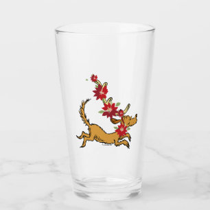 Grinch   Max Christmas Pointsettia Glass