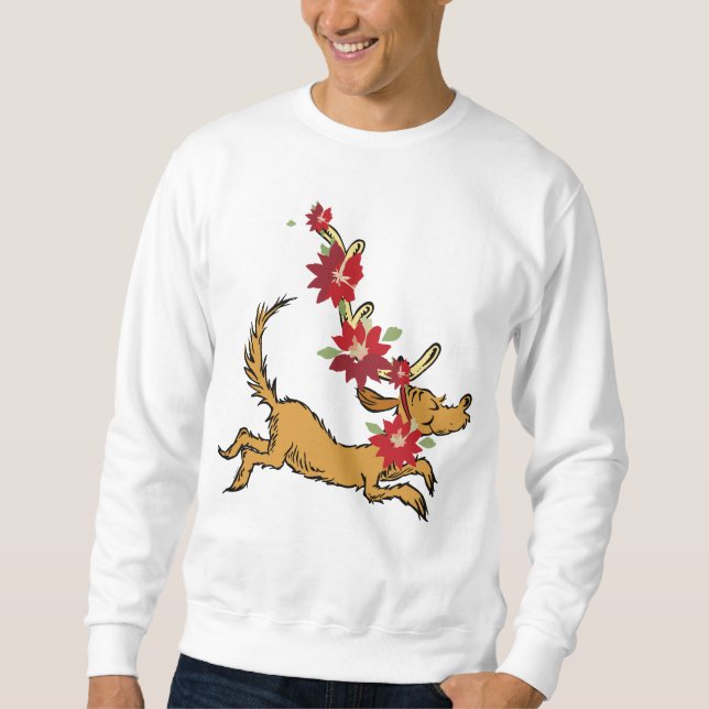 Grinch | Max Christmas Pointsettia Sweatshirt (Front)