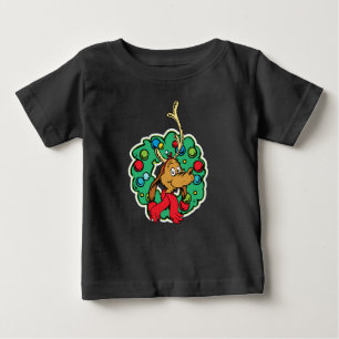 Grinch   Max Christmas Wreath Baby T-Shirt