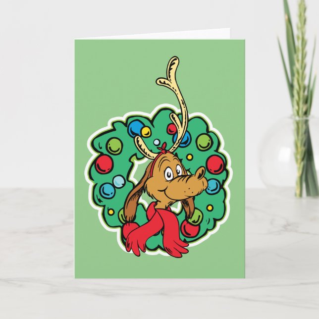 Grinch | Max Christmas Wreath Card (Front)