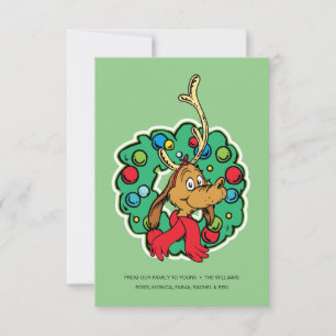 Grinch Max Christmas Wreath Card