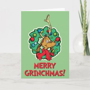 Grinch Max Christmas Wreath Holiday Card
