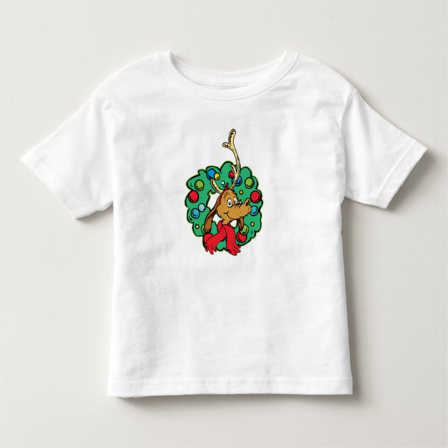 Grinch | Max Christmas Wreath Toddler T-Shirt (Front)