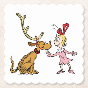 Grinch   Max & Cindy Lou Who Paper Coaster