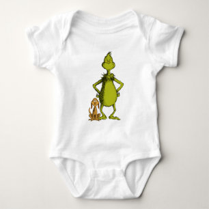 Grinch   Max & Grinch Stance Baby Bodysuit