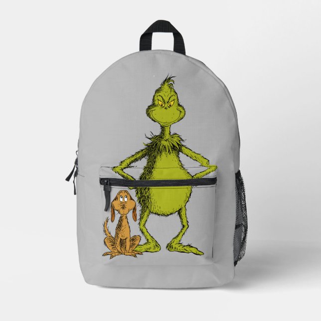 Grinch | Max & Grinch Stance Printed Backpack (Front)
