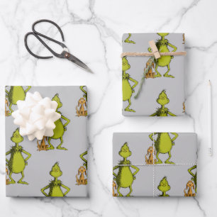 Grinch   Max & Grinch Stance Wrapping Paper Sheet