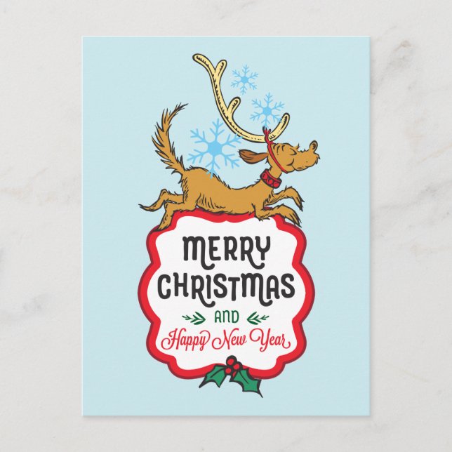 Grinch | Max - Happy New Year Holiday Postcard (Front)
