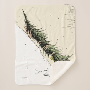 Grinch & Max Return the Christmas Tree Sherpa Blanket