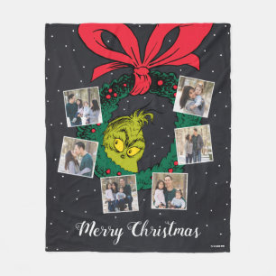 Grinch Merry Grinchmas Family Photo Christmas Flee Fleece Blanket