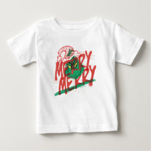 Grinch   Merry Merry Grunge Graphic Baby T-Shirt