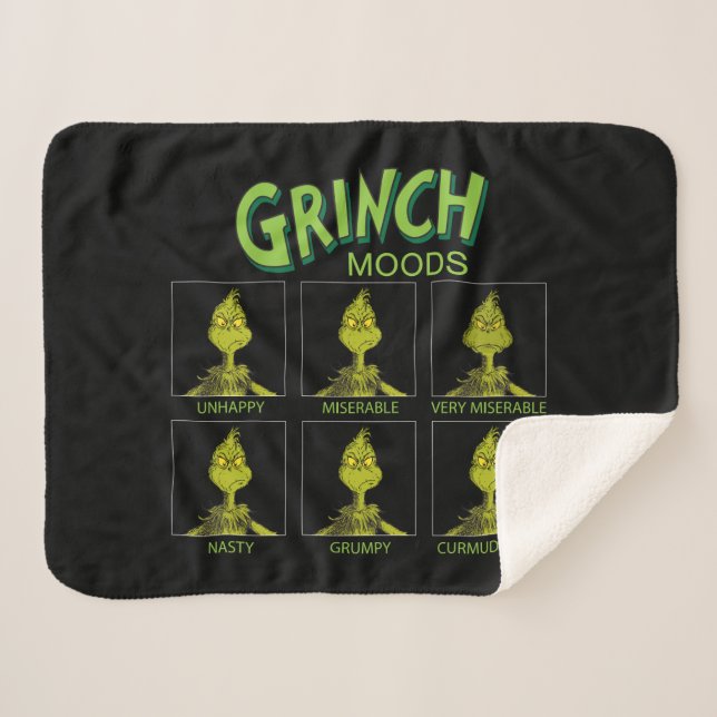 Grinch | Moods Chart Sherpa Blanket (Front (Horizontal))