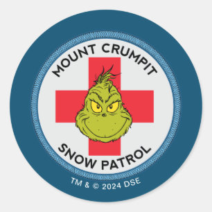 Grinch   Mt. Crumpit Snow Patrol Classic Round Sticker