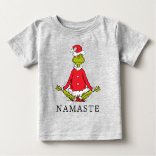 Grinch Namaste Santa Claus Baby T-Shirt