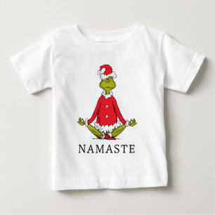 Grinch Namaste Santa Claus Baby T-Shirt