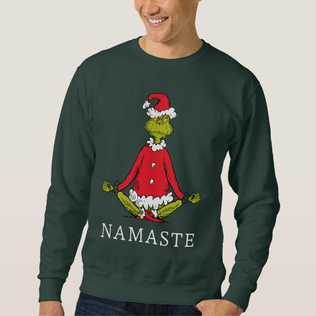 Grinch | Namaste Santa Claus Sweatshirt (Front)