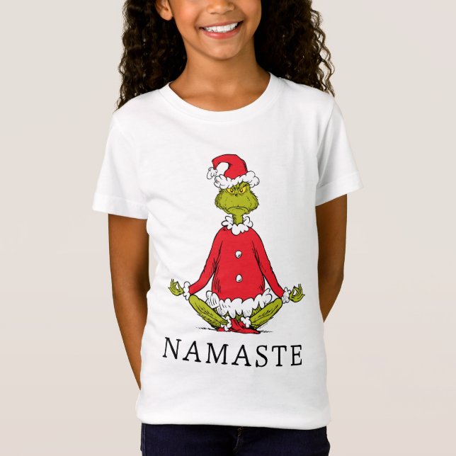 Grinch | Namaste Santa Claus T-Shirt (Front)