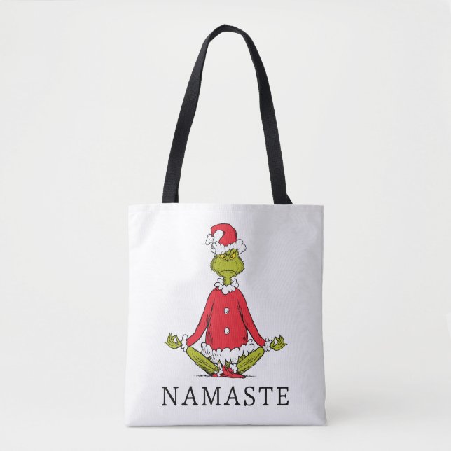 Grinch | Namaste Santa Claus Tote Bag (Front)
