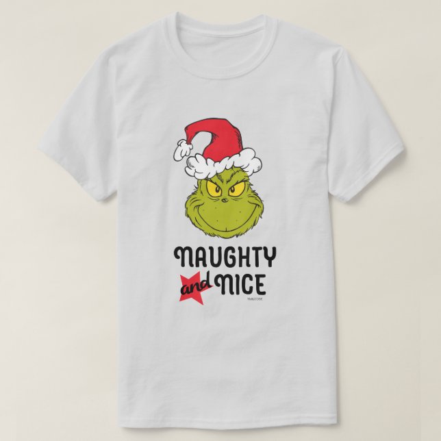 Grinch | Naughty and Nice T-Shirt (Design Front)