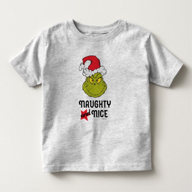 Grinch | Naughty and Nice Toddler T-Shirt (Front)