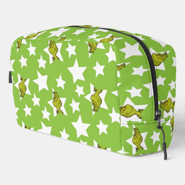 Grinch Peeking Star Pattern Dopp Kit (Right Corner)
