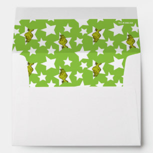 Grinch Peeking Star Pattern Envelope