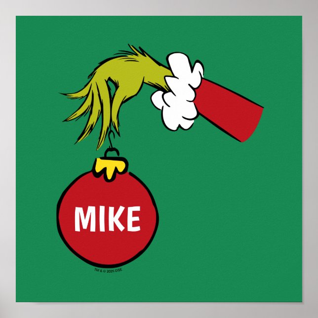 Grinch | Personalised Ornament Poster (Front)