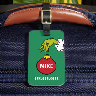 Grinch Personalized Ornament Luggage Tag