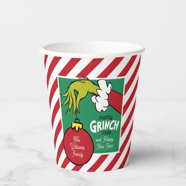 Grinch | Personalized Ornament Paper Cups (Front)