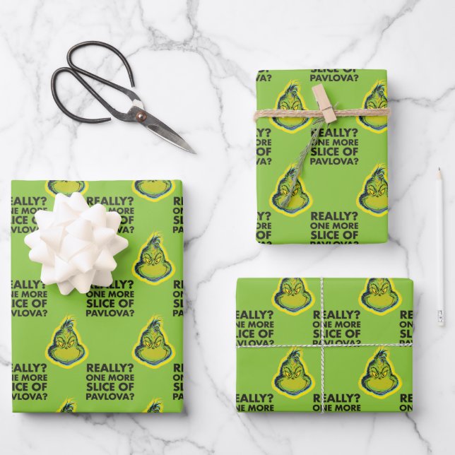Grinch | Really? One More Slice of Pavlova? Qu Wrapping Paper Sheet (Front)