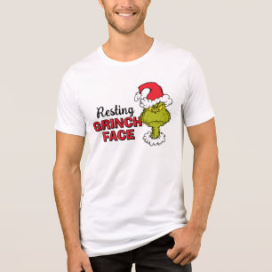 Grinch Resting Grinch Face Tri-Blend Shirt
