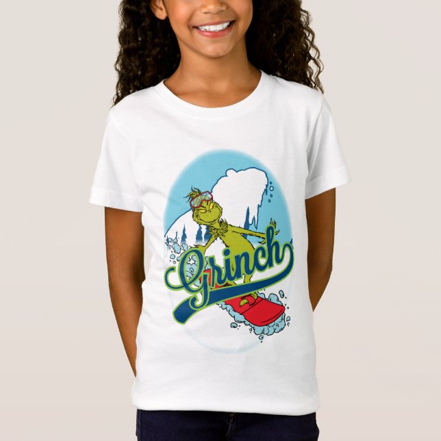 Grinch Snowboarding T-Shirt (Front)