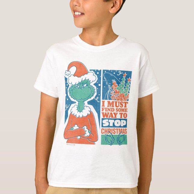 Grinch | Stop Christmas Vintage Graphic T-Shirt (Front)