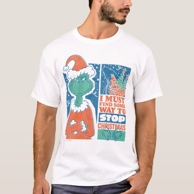 Grinch | Stop Christmas Vintage Graphic T-Shirt (Front)