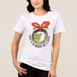 Grinch   This Is As Merry As It Gets  Tri-Blend Shirt