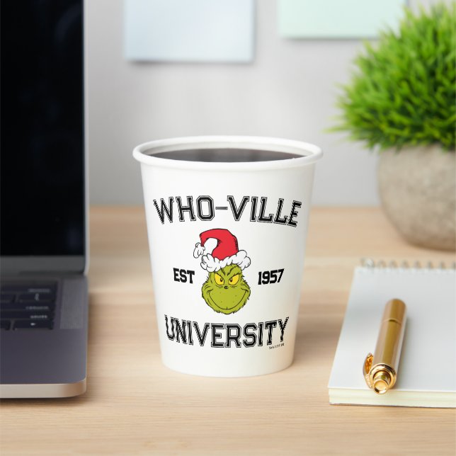 Grinch | Who-ville University Est 1957 Paper Cups (Insitu)