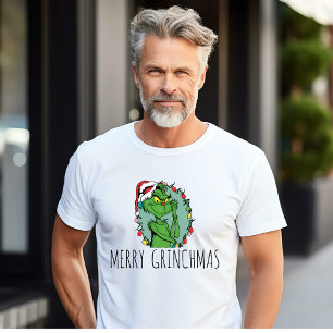 Grinch with Light Merry Grinchmas  T-Shirt