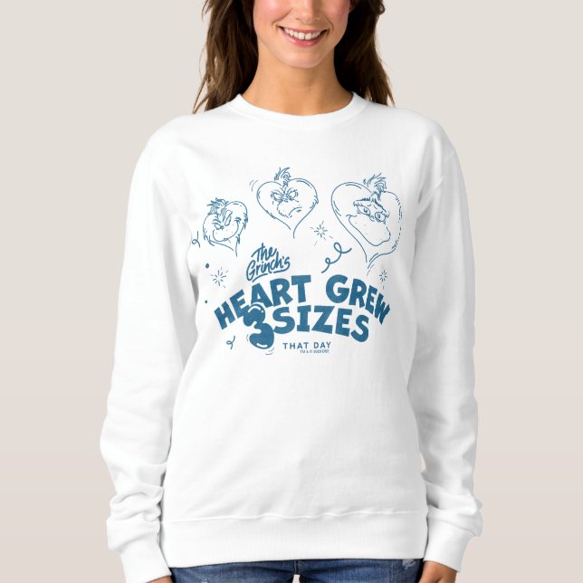 Grinch's Heart Grew 3 Sizes Sweatshirt (Front)