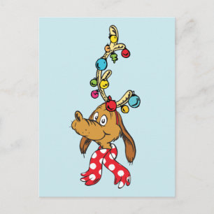 Grinch's Max Happy Who-lidays Holiday Postcard