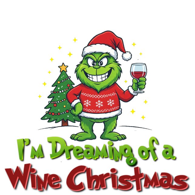 Grinchy Bigfoot Dreaming of a Wine Christmas Sweatshirt (Creator Uploaded)