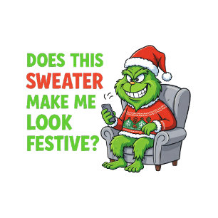 Grinchy Bigfoot Festive Sweater